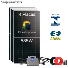 Gerador Solar ate 360kWh/m 2,34kWp Micro Tsun 2250K - 04 Placas 585W  C/ Intalao em Ourinhos
