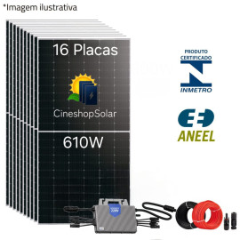 Gerador Solar ate 1.373Wh/m de 9.76KWp Micro Tsun 2250K  -16 Placas 610W